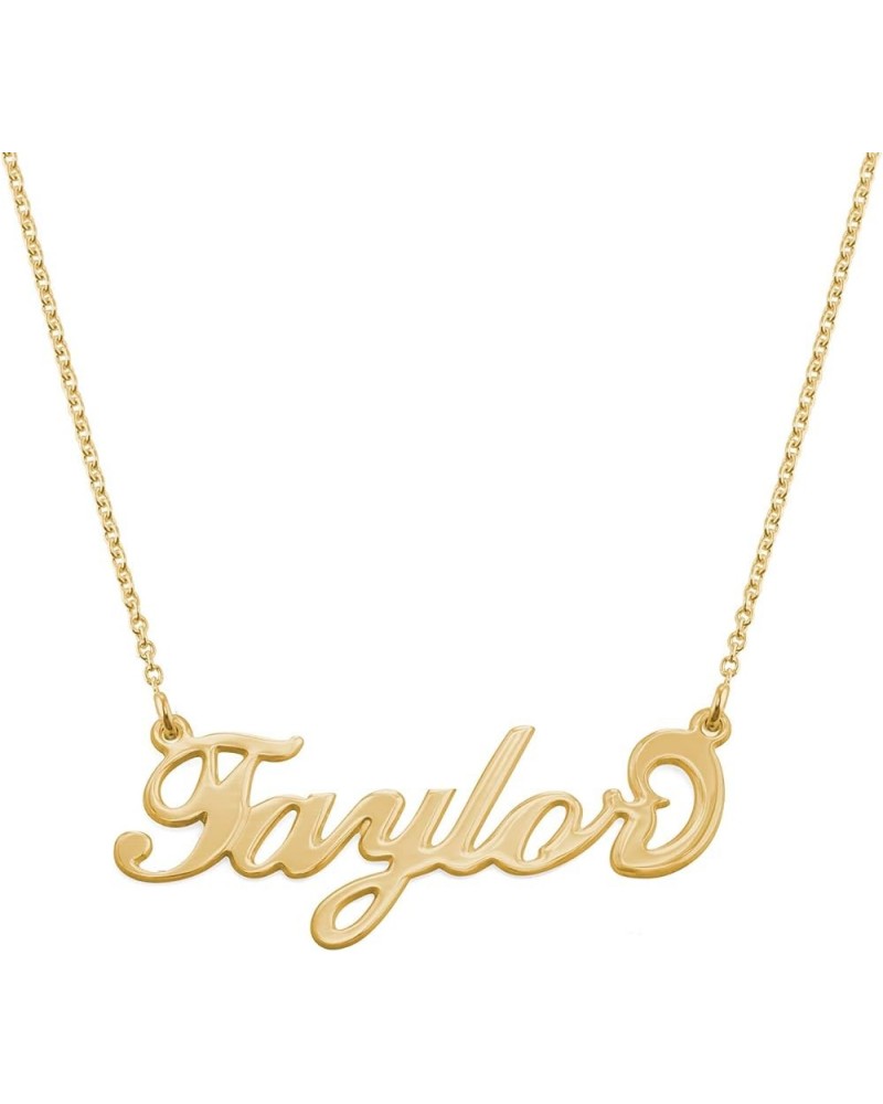 MYKA - Personalized "Carrie” Name Necklace in Sterling Silver 925, Rose Gold & Gold Plating, Yellow & White Gold – Custom Pen...