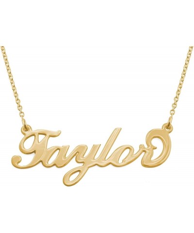 MYKA - Personalized "Carrie” Name Necklace in Sterling Silver 925, Rose Gold & Gold Plating, Yellow & White Gold – Custom Pen...