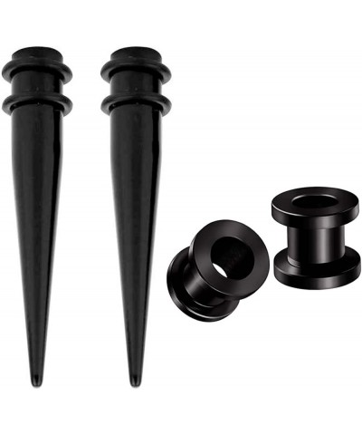 316L Surgical Steel Tapers and Screw Tunnels Ear Stretching Kit Gauges Plugs 7mm/1G, 9mm Black 1G/7MM $10.73 Body Jewelry