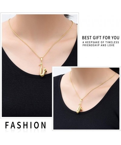 Music Urn Saxophone Horn Chain Necklace Cremation Ash Keepsake Pendant Gold $12.34 Necklaces