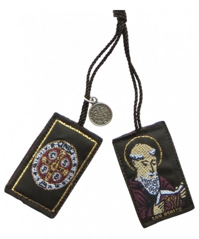 Saint Benedict Scapular with Medal Charm for Protection Escapulario De San Benito $7.77 Necklaces