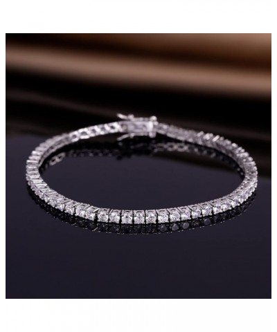 GMESME 18K White Gold Plated 3.0mm Cubic Zirconia Classic Tennis Bracelet 6/6.5/7/7.5/8/8.5/9 Inch White Gold 9 inch $9.03 Br...