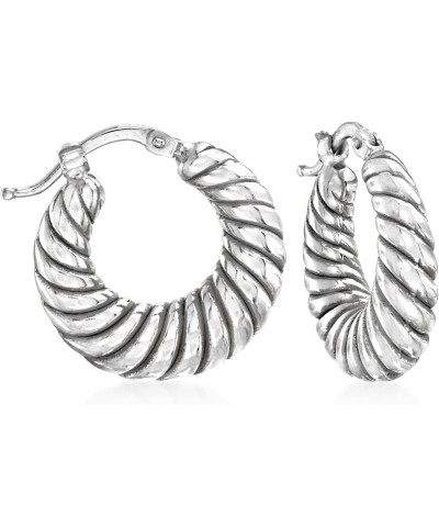 Italian Sterling Silver Jewelry Set: 3 Pairs Of Hoop Earrings $41.60 Earrings