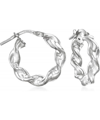 Italian Sterling Silver Jewelry Set: 3 Pairs Of Hoop Earrings $41.60 Earrings