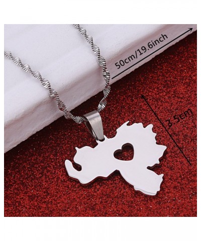 Stainless Steel Venezuela Map Pendant Necklace for Women Men Venezuelan Jewelry $7.90 Pendants