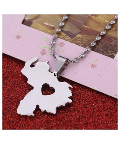 Stainless Steel Venezuela Map Pendant Necklace for Women Men Venezuelan Jewelry $7.90 Pendants