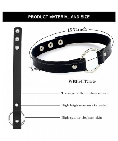 Gothic Jewelry-Goth PU Leather Choker Necklaces for Women-Heart Punk Rock Adjustable Black Collar Choker Necklaces Birthday G...