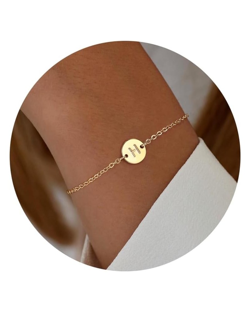 Gold Initial Bracelet for Women Trendy - Personalized A-Z Letter Cute Bracelet for Women Girls, Gold Jewelry Gifts for Women ...