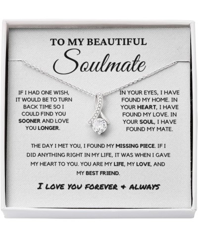 Soulmate - Missing Piece - Eternal Hope Necklace | Romantic Gift for Wife, FianceÌ, Girlfriend, Valentine's Day Present 0201b...