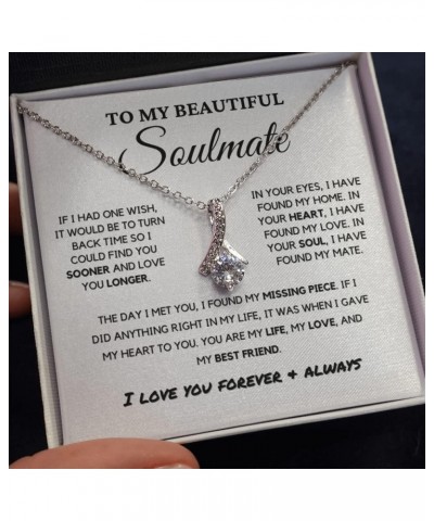 Soulmate - Missing Piece - Eternal Hope Necklace | Romantic Gift for Wife, FianceÌ, Girlfriend, Valentine's Day Present 0201b...