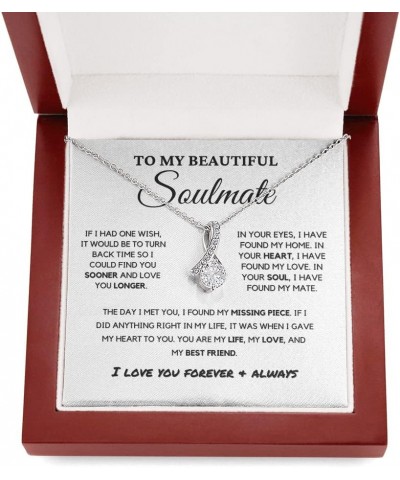 Soulmate - Missing Piece - Eternal Hope Necklace | Romantic Gift for Wife, FianceÌ, Girlfriend, Valentine's Day Present 0201b...