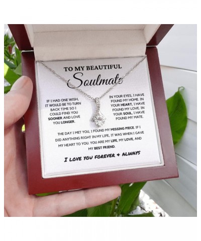 Soulmate - Missing Piece - Eternal Hope Necklace | Romantic Gift for Wife, FianceÌ, Girlfriend, Valentine's Day Present 0201b...