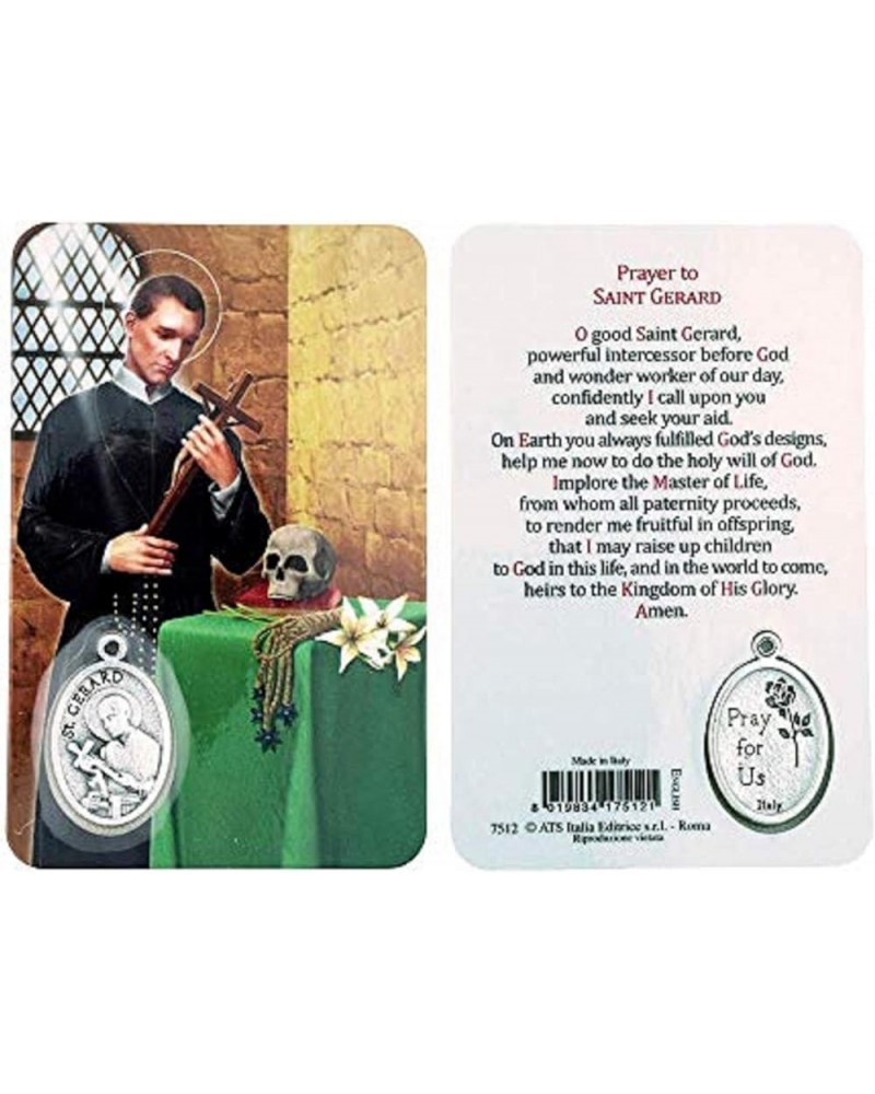 Holy Figure Prayer Card with Medal | Saint Prayer and Medal | 8 Figures (St. Jude) St. Gerard $7.07 Necklaces