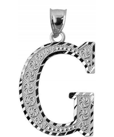 Personalized 925 Sterling Silver Initial Letters A-Z Charm Pendant 0.7 Inches G $12.74 Pendants