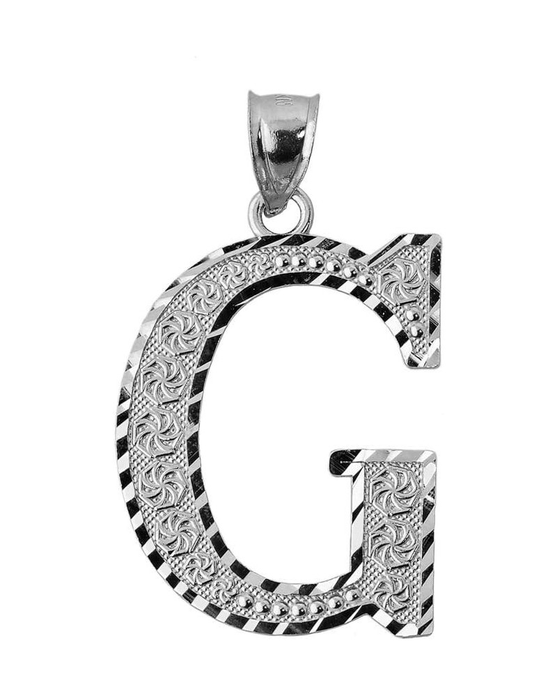 Personalized 925 Sterling Silver Initial Letters A-Z Charm Pendant 0.7 Inches G $12.74 Pendants