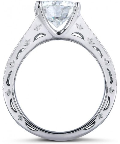 Moissanite & Channel Bridal Ring Set 14k White Gold $633.02 Sets