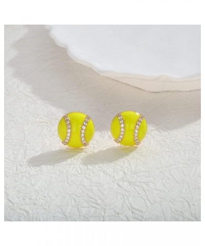 Ball Earrings Basketball Football Baseball Softball Volleyball Tennis Rugby Earrings Sports Studs Earrings for Women Sports T...