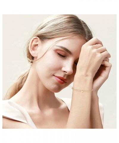 Gold Chain Initial Bracelets Girls Fashion Luxury Plated Layered Initial Bracelets Jewelry Gifts for Women M One Size $5.79 B...