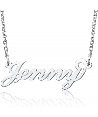 Name Necklace Personalized Carrie Style Customized Nameplate Stainless Steel Jewelry Graduation Mom Gift for Women Girls Jenn...