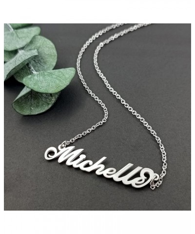 Name Necklace Personalized Carrie Style Customized Nameplate Stainless Steel Jewelry Graduation Mom Gift for Women Girls Jenn...