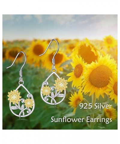 Hummingbird/Bee/Leaves/Sunflower/Dragonfly/Rose/Lotus Flower Sterling Silver Filigree Teardrop Earrings Abalone Jewelry Gifts...