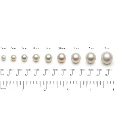 Natural Pink Cultured Freshwater Pearl Stud Earrings for Women Sterling Silver 7.0-8.0mm $24.38 Earrings