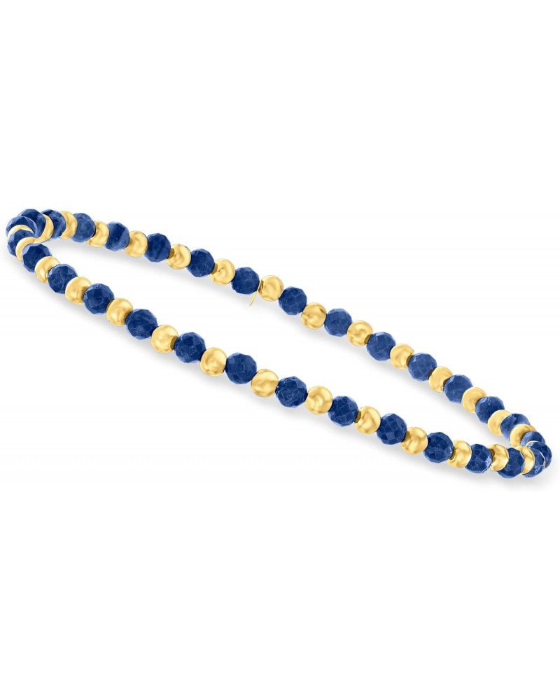 Canaria 6.00 ct. t.w. Sapphire Bead Stretch Bracelet in 10kt Yellow Gold. 7 inches $48.44 Bracelets