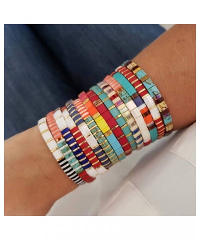 Womens TILA Beads Beaded Bracelet Handmade Stack Friendship Stretch Bracelets Candy Colors Miyuki Link Bracelets G1 $8.42 Bra...