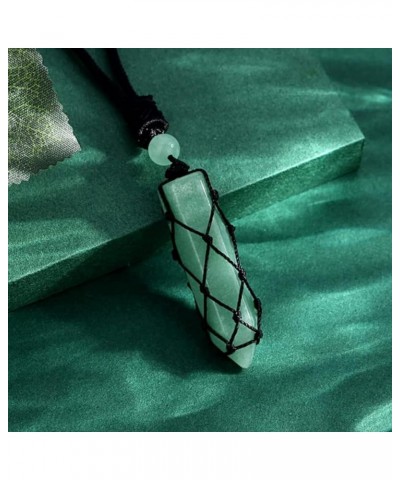 Necklace for Men Hexagonal Mens Necklaces Crystal Necklace for Women Jewelry Gifts for Men Father Green Aventurine $9.71 Neck...