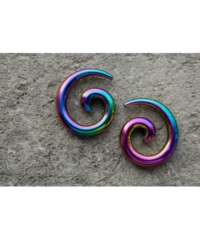 Stainless Steel Spiral Tapers, Sold as a Pair 4mm (6GA) Gold Tone $10.46 Body Jewelry