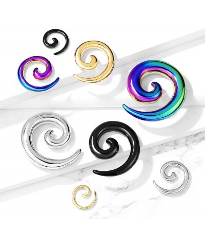 Stainless Steel Spiral Tapers, Sold as a Pair 4mm (6GA) Gold Tone $10.46 Body Jewelry