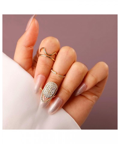 Boho Small Cute Silver Fingertip Ring Knuckle Nail Jewelry for Women Girls Fashion Knuckle Jewelry Gold Style 5 $7.49 Rings