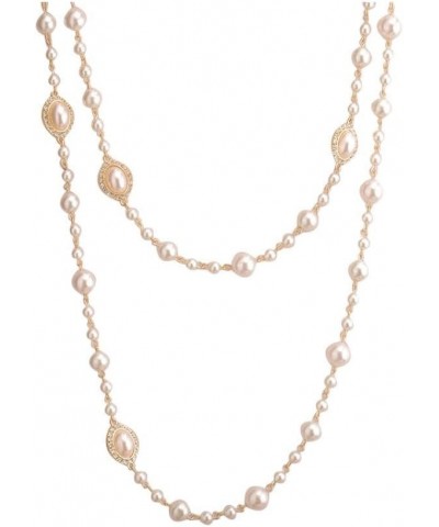 Vintage 1920s Fashion Faux Pearls Beads Long Multi-layer Necklace 7 $16.80 Necklaces