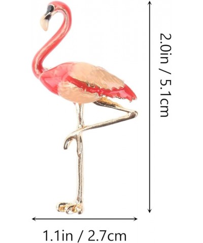 2pcs Flamingo Brooch Pin Bird Pearl Enamel Lapel Pins Animal Pins for Women Girls Corsage Badge Gifts Hawaiian Tropical Party...