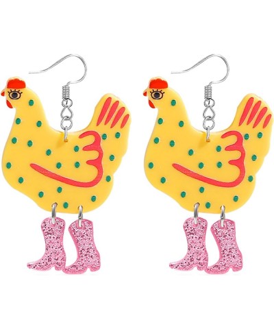 Chicken Earrings for Women Acrylic Boot Big Chicken Earrings Funky Earrings for Women Chicken Earrings for Girls Chick Earrin...