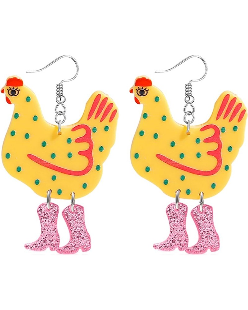 Chicken Earrings for Women Acrylic Boot Big Chicken Earrings Funky Earrings for Women Chicken Earrings for Girls Chick Earrin...