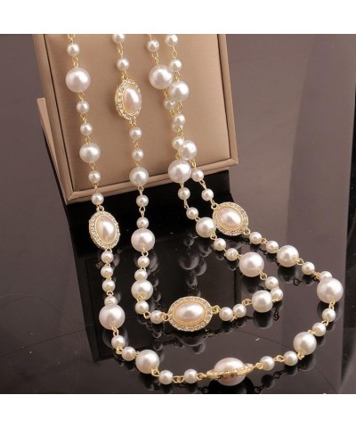 Vintage 1920s Fashion Faux Pearls Beads Long Multi-layer Necklace 7 $16.80 Necklaces