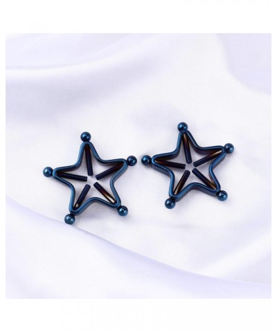 Sexy Body Piercing Rings Adjustable Surgical Steel Non-Pierced Nipple Shields Rings Screw Clip on Body Jewelry Blue One Size ...