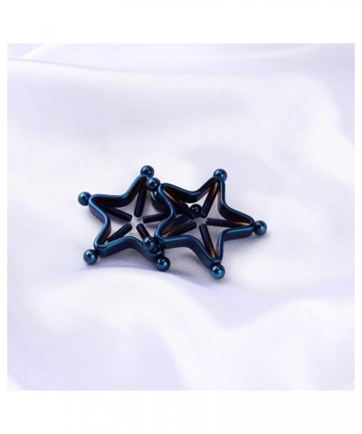 Sexy Body Piercing Rings Adjustable Surgical Steel Non-Pierced Nipple Shields Rings Screw Clip on Body Jewelry Blue One Size ...