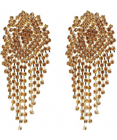 Crystal Beads Earrings Women Ethnic Jewelry Handmade Elegant Big Long Beads Earrings white $10.00 Earrings