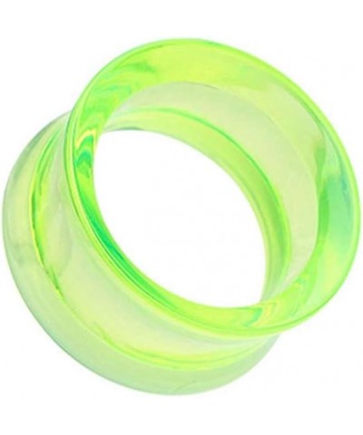 Basic Acrylic Double Flared Ear Gauge Tunnel Plug 10 GA (2.4mm), Green $11.20 Body Jewelry