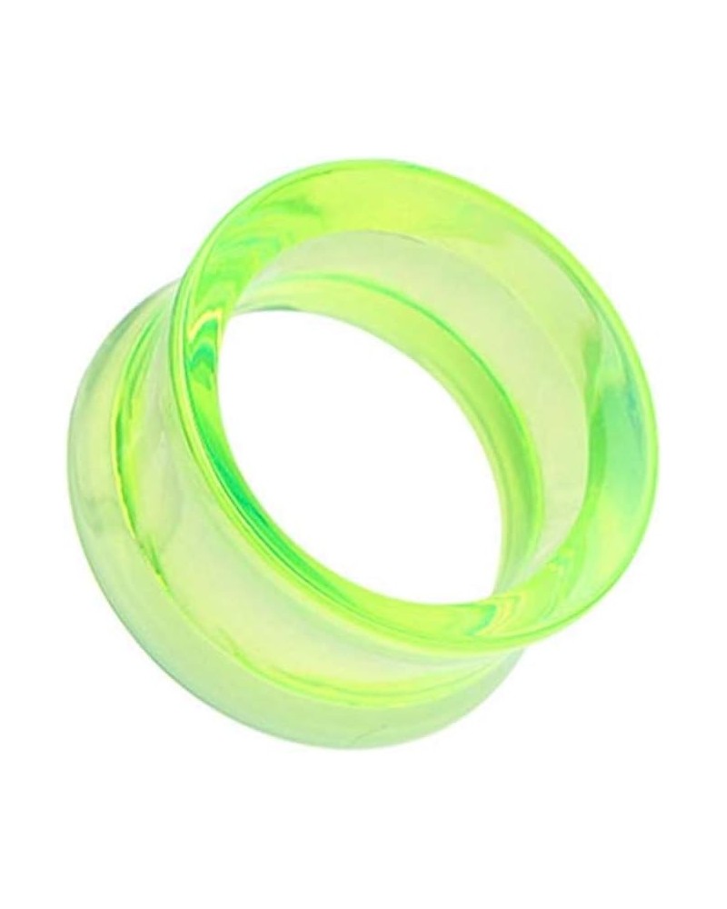 Basic Acrylic Double Flared Ear Gauge Tunnel Plug 10 GA (2.4mm), Green $11.20 Body Jewelry