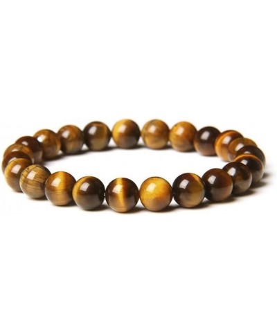 Natural Tiger Eye Bracelet Stress Relief Elastic Yoga Agate Beads Bracelet Bangle for Men Women stype9 $8.63 Bracelets