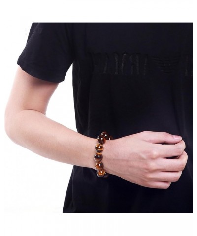 Natural Tiger Eye Bracelet Stress Relief Elastic Yoga Agate Beads Bracelet Bangle for Men Women stype9 $8.63 Bracelets