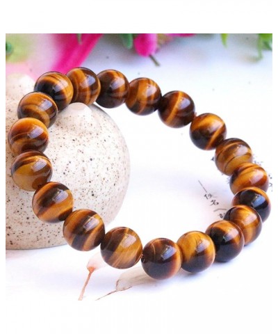 Natural Tiger Eye Bracelet Stress Relief Elastic Yoga Agate Beads Bracelet Bangle for Men Women stype9 $8.63 Bracelets