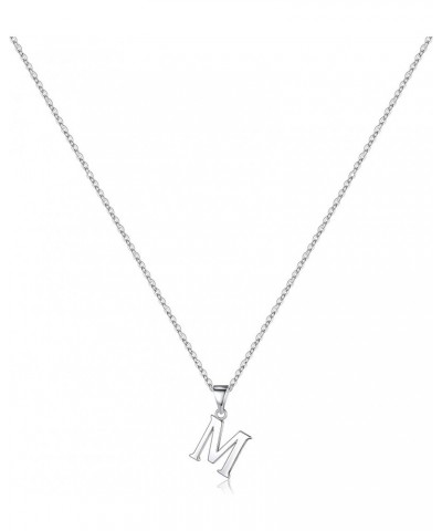 S925 Sterling Silver Initial Necklaces for Women Girls, Dainty Hypoallergenic Initial Necklace Letter Initial Pendant S925 St...