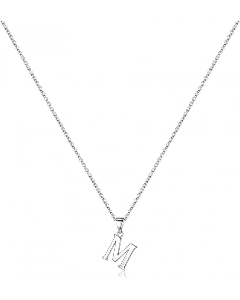 S925 Sterling Silver Initial Necklaces for Women Girls, Dainty Hypoallergenic Initial Necklace Letter Initial Pendant S925 St...