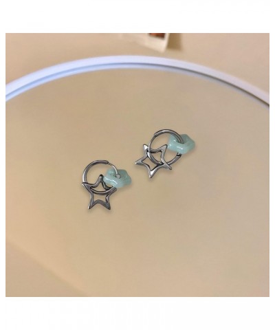 Star Hoop Earrings for Women Silver Star Earrings for Women Y2k Star Huggie Earrings Small Hoop Earrings Huggie Hoop Earrings...