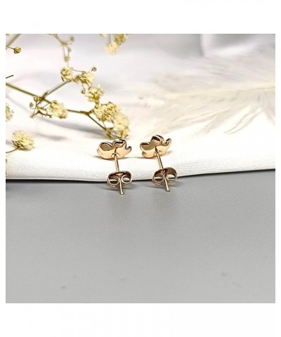 Black Flower Earrings for Women Rose Stud Earring 18K Gold Plated Hypoallergenic Ear Jewelry 0.35 inch Rose Gold-White $9.43 ...