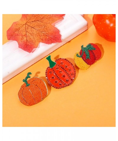 Thanksgiving Brooches for Women Fall Harvest Pumpkin Turkey Rhinestone Brooches Pins Set Vintage Halloween Thanksgiving Holid...